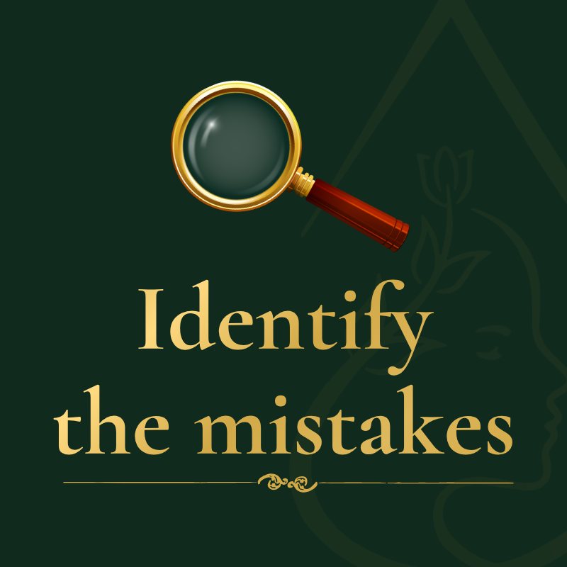 Identify the mistakes