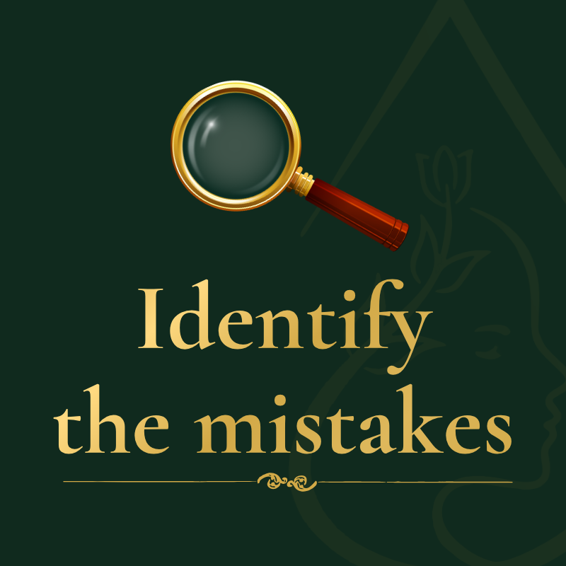 Identify the mistakes