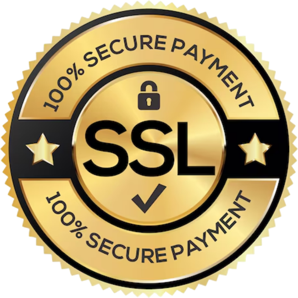 100% secure payment, SSL encrypted checkout